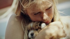 Cuddling portraits blondes woman