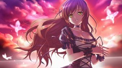 Cuffs anime girls bicolored