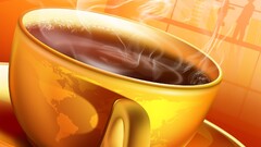cup coffee Map artwork food world map digital art cgi