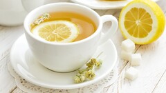 cup tea lemons