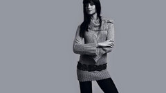 Cute girls model grayscale