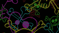 Cute skulls abstract