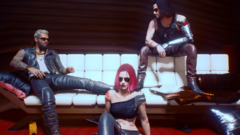 cyberpunk 2077 Female V Johnny Silverhand