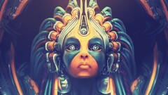 cyberpunk artwork digital art face science fiction robot Machine