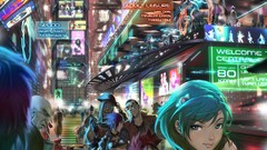 Cyberpunk futuristic