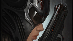 Cyberpunk science fiction woman