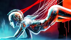 Cyborgs digital art fantasy art robot girl