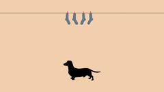 Dachshund minimalistic artwork