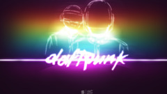 daft punk digital art Music artwork colorful electronic music
