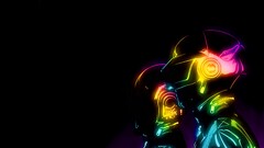 daft punk digital art Music neon Simple Background