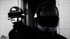 Daft punk grayscale monochrome