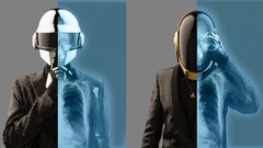 daft punk suits cyan gray band Music electronic music