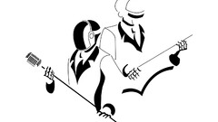 daft punk vector Music Minimalism Simple Background helmet