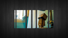 danbo digital art texture shower bathroom Simple Background