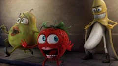 Danger berry running bananas pears panic funny strawberries 
