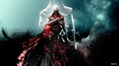 Dark abstract assassins creed artwork video games