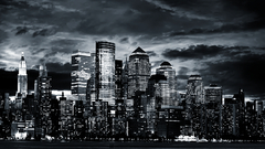 Dark abstract buildings cityscapes grayscale