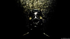 Dark abstract gas masks