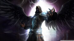 Dark Angel force wings dark fantasy magician angel Night Shadow