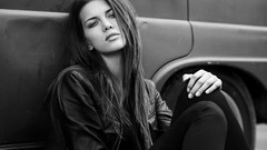 Dark black and white woman brunettes