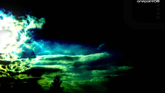 Dark black blue Green