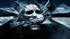 Dark blood Halloween broken glass