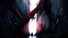 Dark blood lonely mysterious creepy