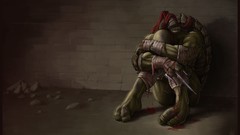 Dark blood Teenage Mutant Ninja Turtles Brothers Raphael sad 