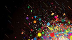 Dark bright abstract dots multicolor