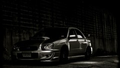 Dark cars subaru impreza grayscale