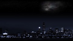Dark Chicago cityscapes