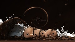 Dark chocolate Typography Noir choco percent lacza