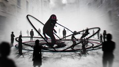 Dark circles vicious concept art artwork digital art