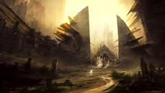 Dark cityscapes artwork fantasy art
