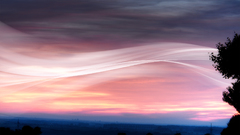 Dark cloud sunset glow