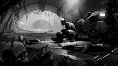 Dark comics monochrome artwork