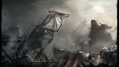 Dark construction futuristic