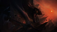 Dark Dragons creatures fantasy art