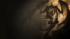 Dark Dragons sepia rider mage fantasy art Sandara