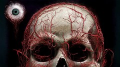 Dark eyes blood horror skulls