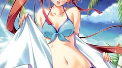 Dark eyes redheads bikini