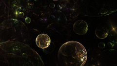 Dark fractal orbs Art