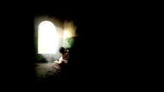 Dark girl light window