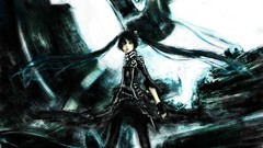 Dark gloves long hair green eyes pantyhose hatsune miku 