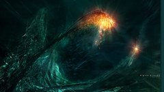 Dark glow blossom digital