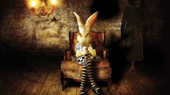 Dark Gothic Alice in Wonderland horror scary Bunnies nightmare 