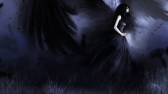 Dark Gothic woman wings Ravens angels