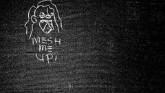 Dark graffiti mesh artwork