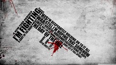 Dark Guns Typography Fighting grunge blood splatters