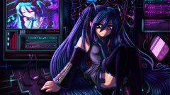 Dark hatsune miku vocaloid